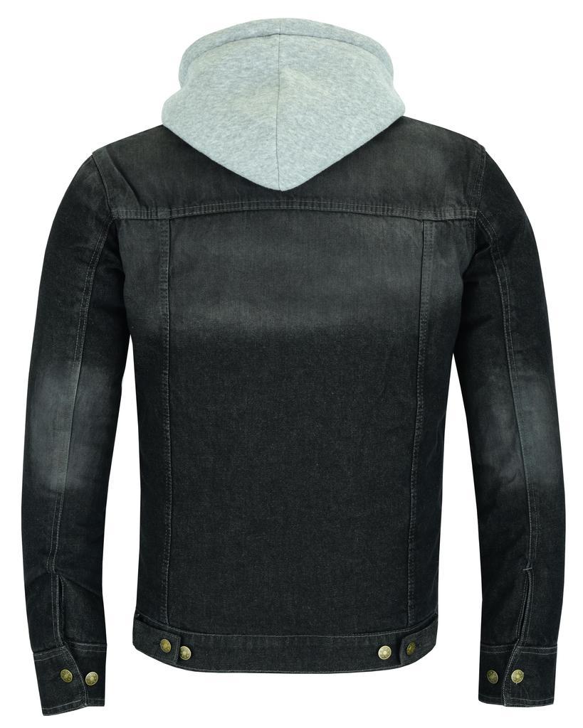 GearX Мужские толстовки с капюшоном для мотоциклистов, джинсовая куртка, байкерская мода с карманами для брони