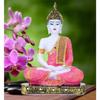 Статуя сидящего Будды из полирезины, экспонат для домашнего декора, украшения, подарка, подарочных товаров 1 фото (ЧЕРНЫЙ розовый), религиозный