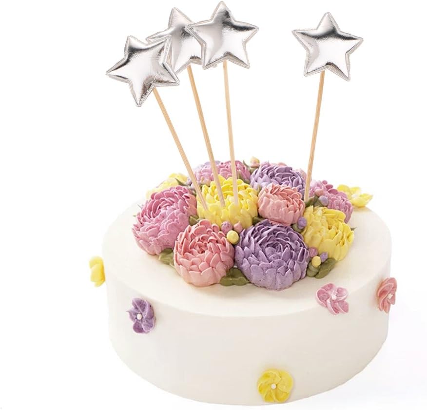 100pcs Glitter Pink Heart Cake Toppers Heart Cupcake Toppers Valentine's Day for Sweet Love Theme Wedding