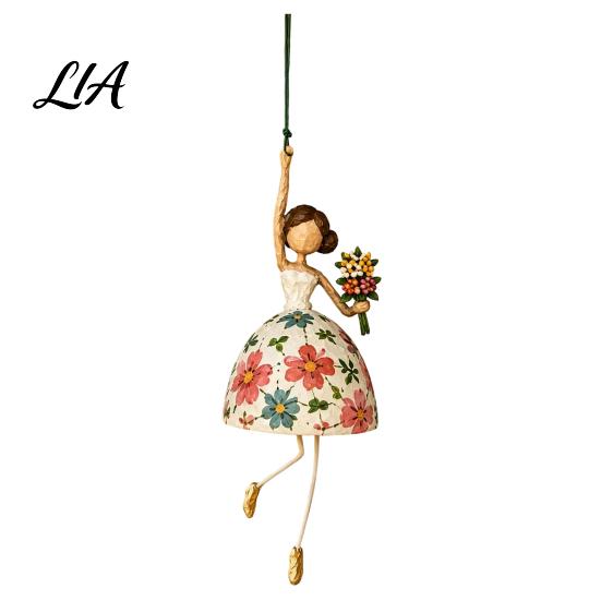 Boho Balcony Decor Dancing Lady Hanging Ornament for Home Decor, Elegant Art Sculpture, Unique Figurine Creative Pendant Indoor Outdoor Window