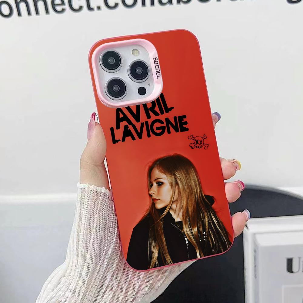 Avril Lavigne Pink Translucent Mobile Phone Case for iPhone 17 16 15 14 13 12 11 X XR XS Air Pro Max Plus Colorful Cover