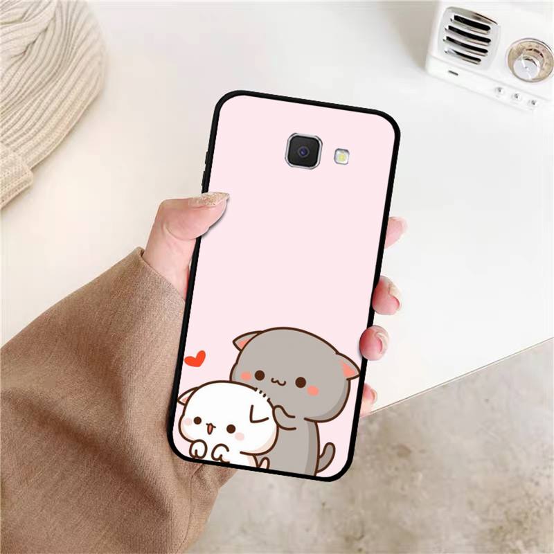 Чехол для телефона Yinuoda с персиковым котом и милым мультяшным рисунком для Samsung J8 J7 Core Dou J6 J4 plus J5 J2 Prime A21 A10s A8 A02