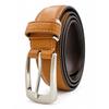 Iida Kobo Men's Leather Belt, Made In Japan, Business/Casual, Adjustable Size, 26 Camel