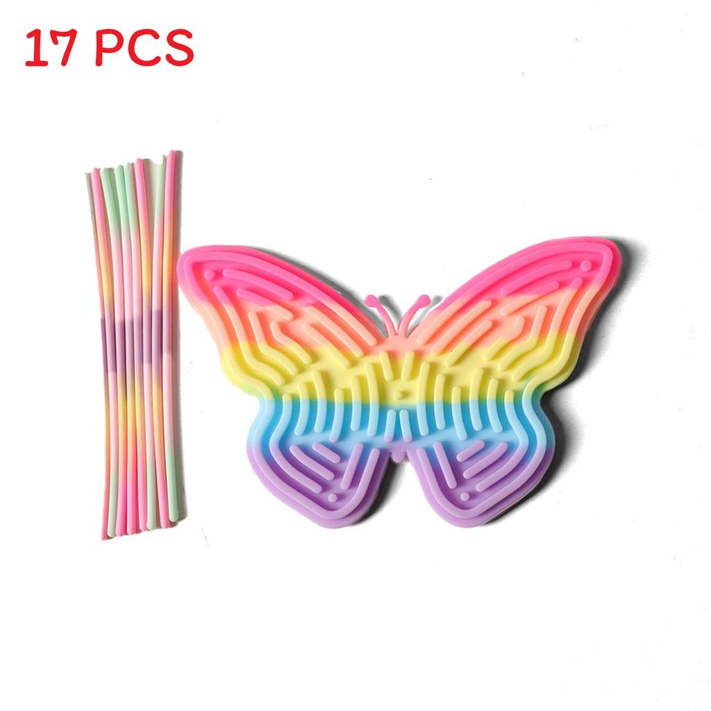 Красочная силиконовая сенсорная развивающая доска для детей с дизайном единорога для снятия стресса