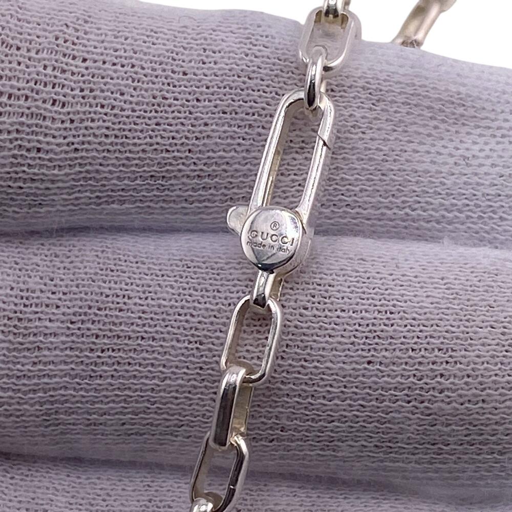GUCCI Interlocking G Silver Necklace Silver Silver unisex Used