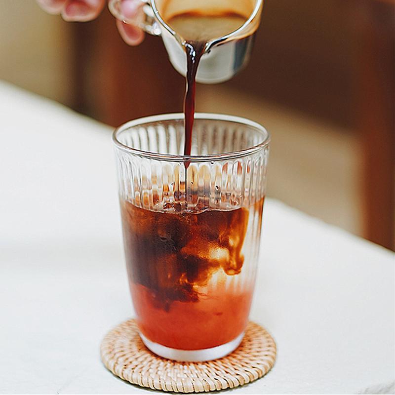 8.6 унц/12.4 унц Стеклянная чашка в винтажном стиле Кружки для какао и молока Кружка для айс американо Кофейные чашки для кафе Чашки для сока и напитков Чашки для виски и коктейлей