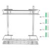 Space Aluminum Bathroom Shelf RustProof Shower Rack Kitchen Storage Basket for Home