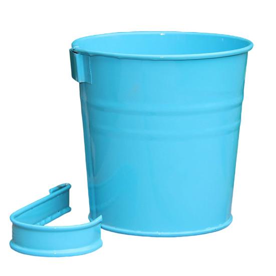 Цветочная корзина. Практичный прочный антидеформированный горшок в форме ведра со съемным крючком для патио.