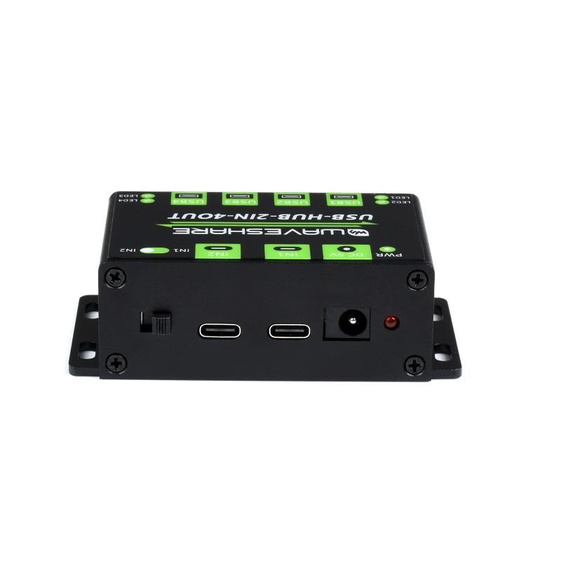 Industrial Grade USB HUB, Extending 4x USB 2.0 Ports, Switchable Dual Hosts