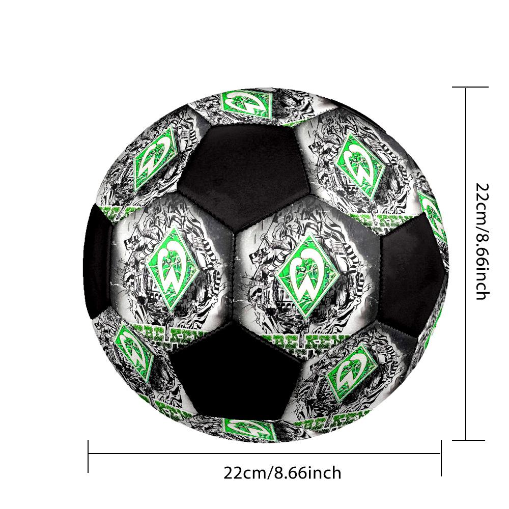 SV Werder Bremen Indoor Soccer Ball Colorful All Ages Size 5 Machine Stitched PVC Competition Ready Durable High-Bounce