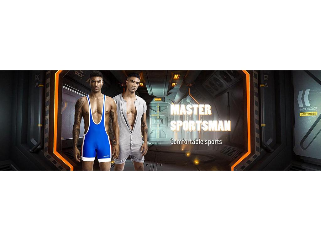 Мужской борцовский спортивный боди-майка для тренировок