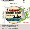 Винтажная металлическая табличка с изображением лодочного мотора Evinrude Морской декор для стены Гараж Лодка Пещера