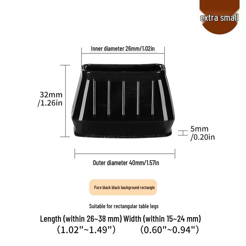 Силиконовые накладки на ножки стульев с фетровыми накладками - Защита мебели и снижение шума