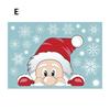 Reindeer Window Cling Stickers Christmas Decoration Set with Santa Claus & Snowflake Designs Creative DIY Xmas Decals
