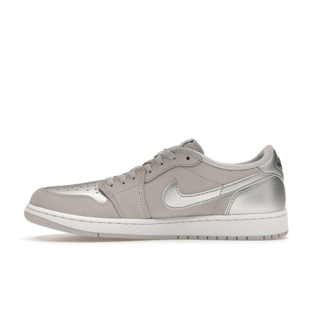 Air Jordan 1 Retro Low OG Metallic Silver Мужские кроссовки серые нейтрально-серые белые CZ0790-002