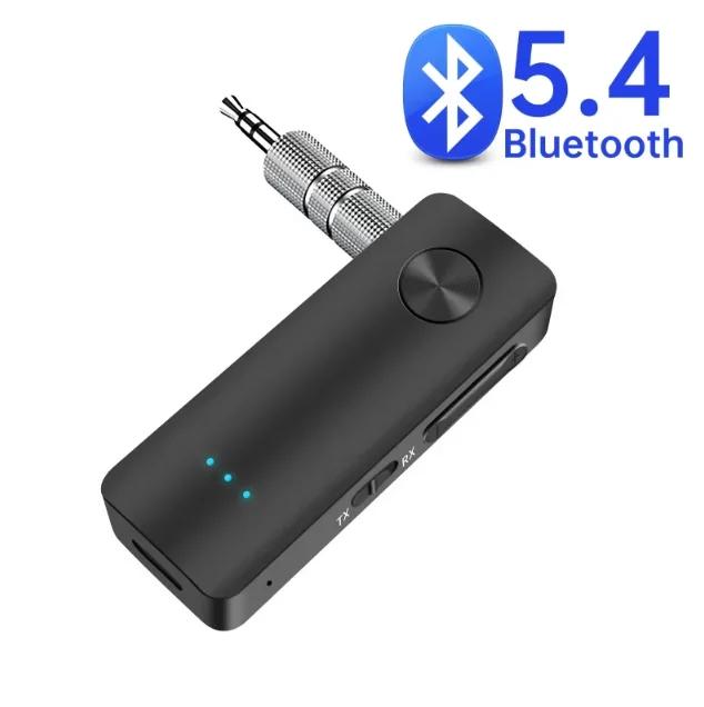 Аудиопередатчик и приемник Bluetooth 5.4 с разъемом AUX 3,5 мм для самолета, автомобиля, телевизора, ПК и динамика