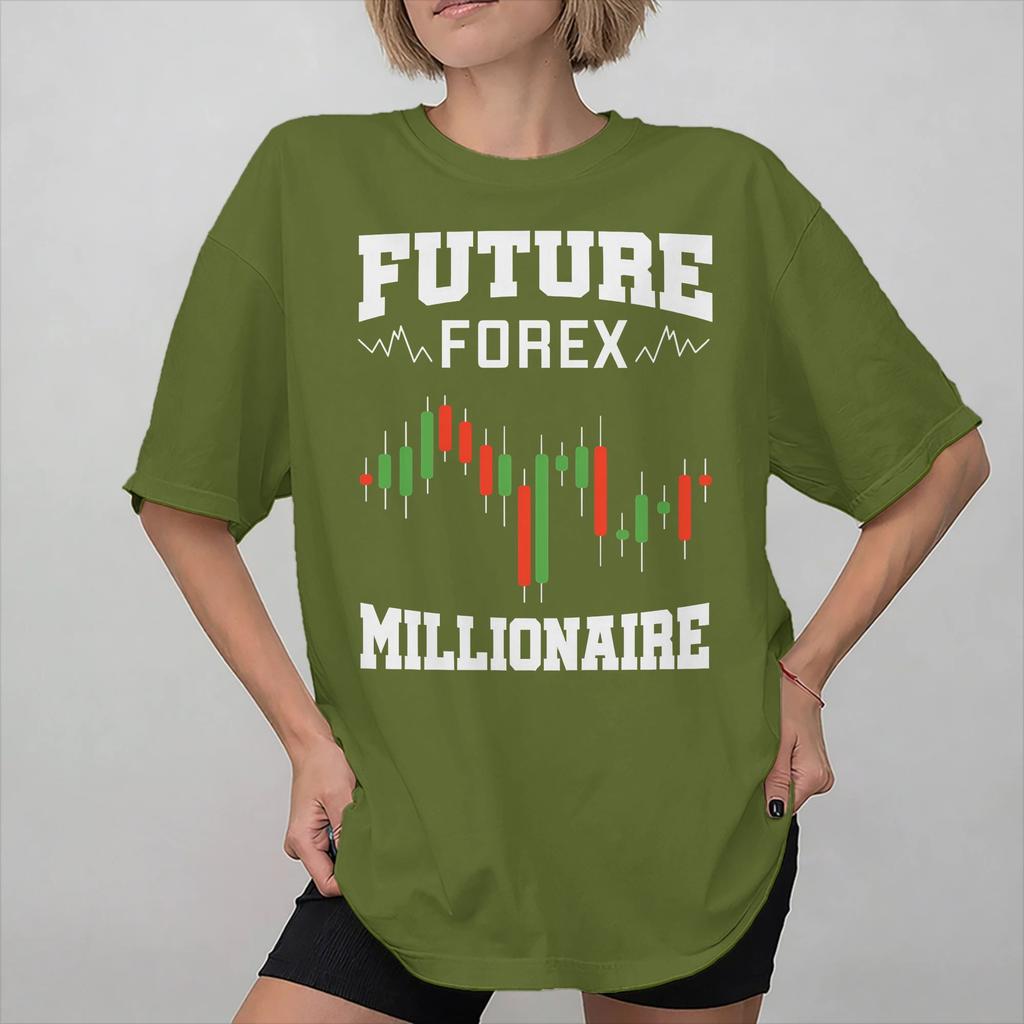 Future Forex Millionaire Chart Tee Shirt For Unisex Wounisex Printed T Shirts Cotton Clothing