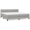 3140081 vidaXL Divan Bed with Mattress Light Grey 200x200cm Fabric