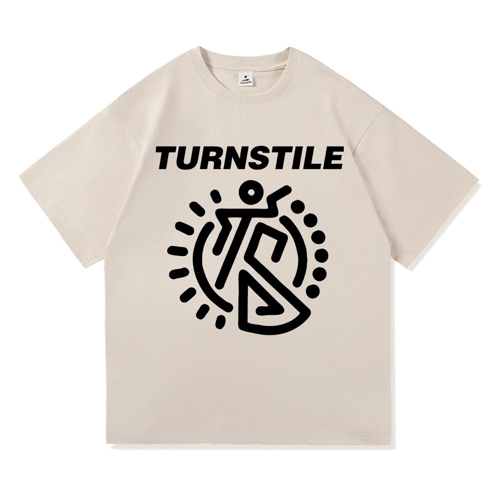 Turnstile Double Rainbow Tshirt 2025 Album Never Satisfied Mens Pure Cotton Tshirt Harajuku Highquality Retro Casual Tshirt