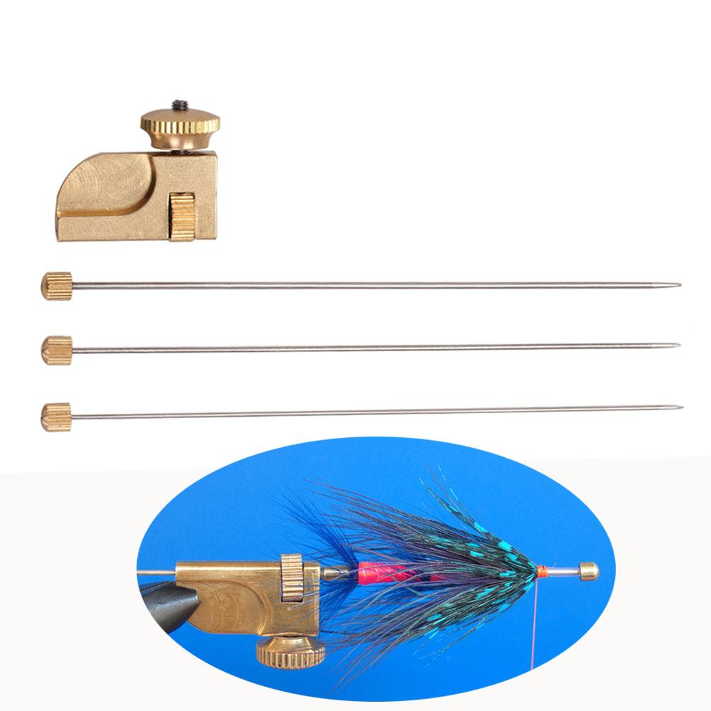1 комплект инструментов для вязания трубчатых мушек, адаптер из латуни и нержавеющей стали с иглами 3 размеров для трубчатых мушек, подходит для губок тисков для нахлыста