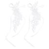 1 Pair Foot Cover with Toe Ring Hollow Out Lace Flower Applique Temptation Solid Color Close-fitting Honeymoon Wedding Night Foot Cover Foot