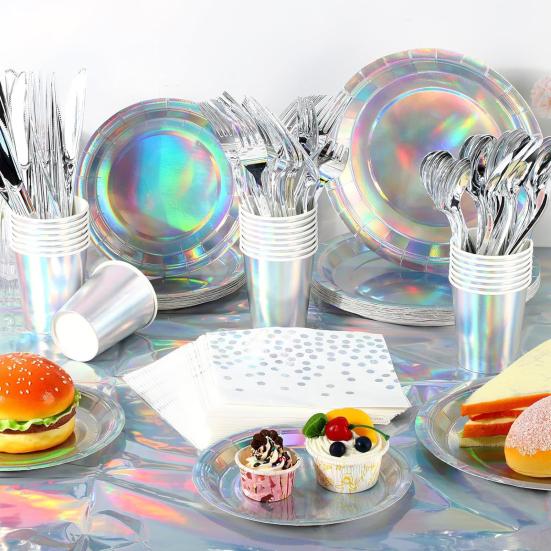 3 шт. блестящая скатерть голографическая водонепроницаемая скатерть прямоугольная дискотека скатерть Декор для дня рождения