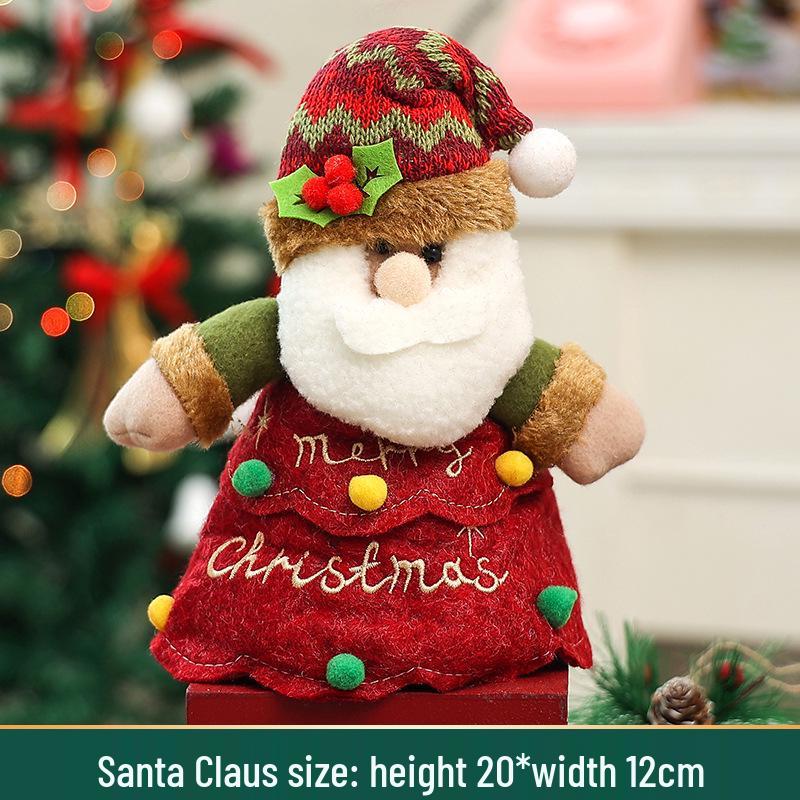 Рождественские подарочные сумки: Детский мультяшный декор в виде конфет и яблок в форме Санты и елки