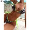 Leopard Printed Halter Brazilian Bikini Women Swimwear Female Swimsuit Two-piece Bikini Set Bather Bathing Suit Swim