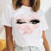 Футболка унисекс летняя 90-е трендовый стиль Lashes Trend Print модная футболка FeUnisex одежда повседневная с коротким рукавом женская графическая футболка