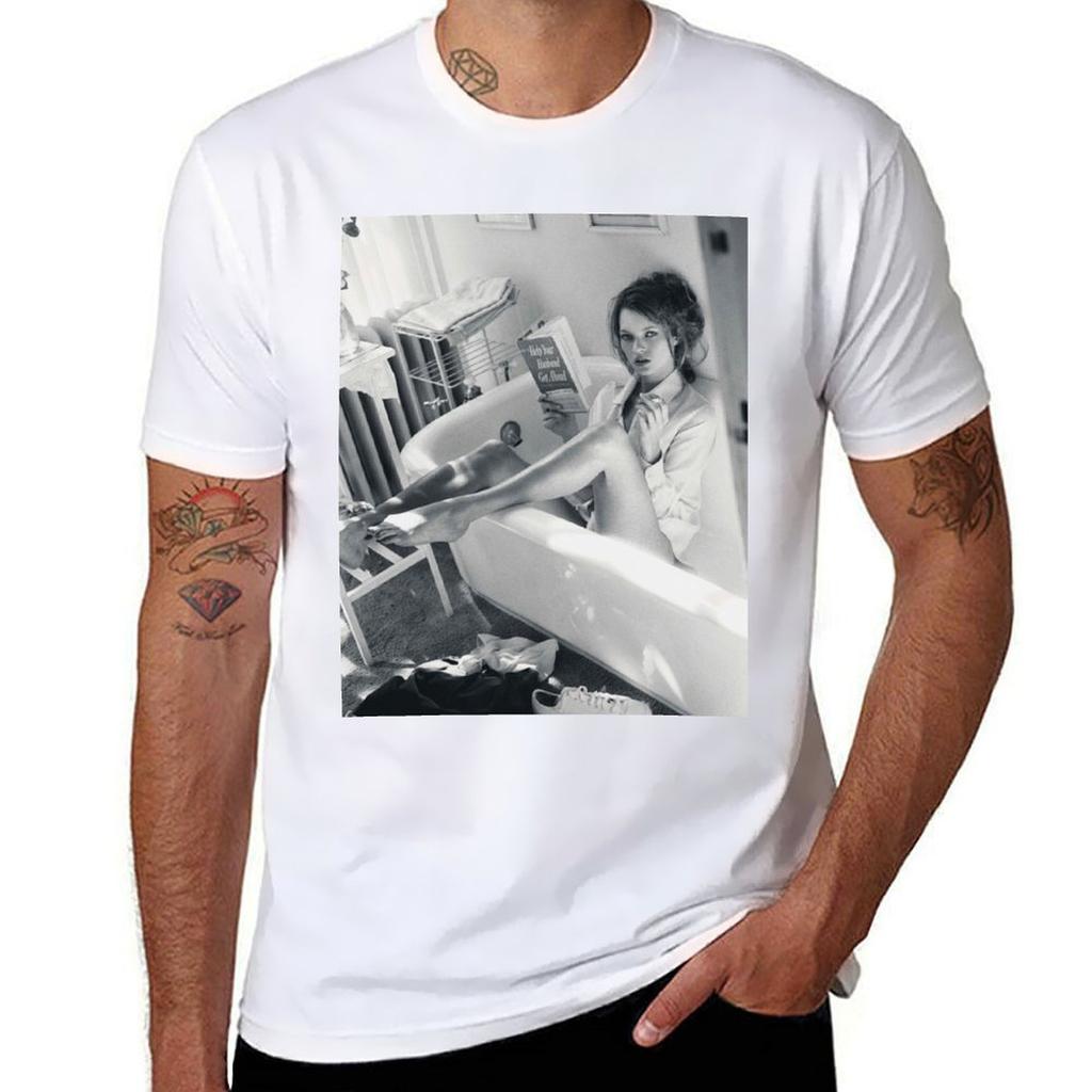 KATE MOSS FASHION PHOTOGRAPHY s Black and white Editorial bicycle TShirt customs design your own Unisexs tshirt