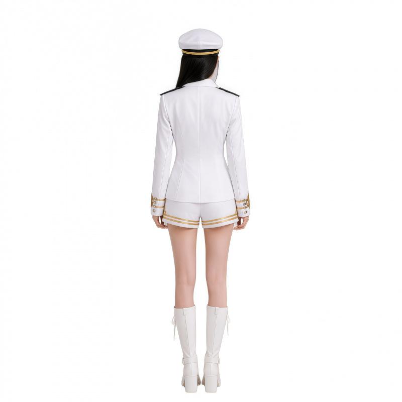 Zhang Yuanying, the same style cos suit, white navy style stage suit, singing suit, women's group stage performance suit, stage performance