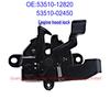 53510-12820/02450: Compatible Toyota Corolla Hood Lock Mechanism, Ample Stock Available.
