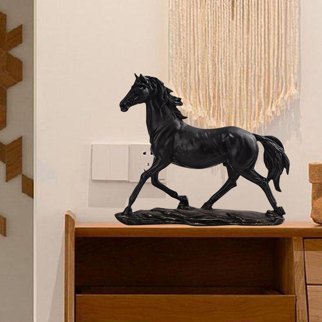 Статуя лошади, домашний декор, поделки из смолы, коллекционная фигурка, украшение для ландшафтной столовой