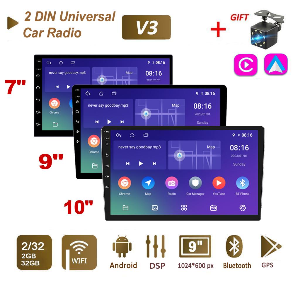 7/9/10 Inch 2 Din Android Car Radio Multimedia Video Player Universal Stereo Radio GPS For Volkswagen Nissan Hyundai Kia Toyota