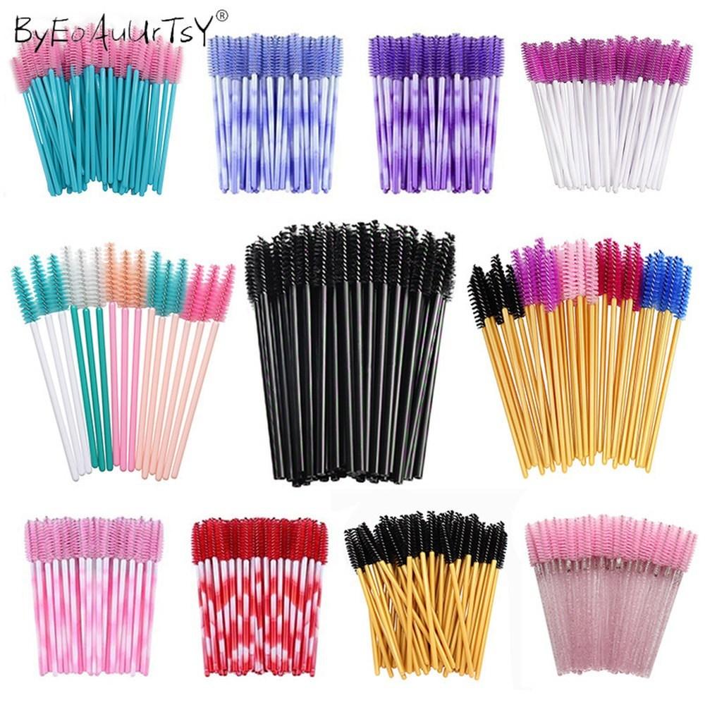 Fizz Прозрачная тушь для бровей, тушь для ресниц, щеточка, оптовый микс, 50 шт./набор, 50 шт., 12 розовых оттенков