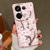 Чехол с рисунком сакуры в ручном стиле для Xiaomi 14T 13T 11T Pro Funda Redmi Note 14 13 Pro 5G 12 11 Силиконовый чехол с текстурой кожи