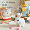 Электрический набор мягких игрушек «Котенок и кролик» для детей