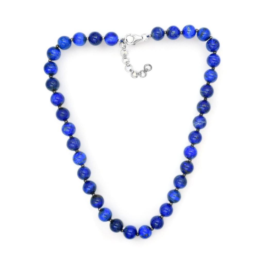 Amethyst Bead Necklace: 925 Sterling Silver, Natural Gemstone