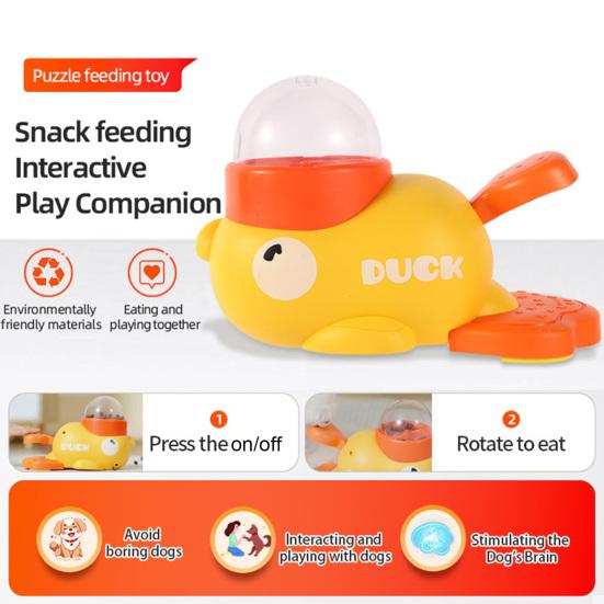 Interactive Dog Puzzle Slow Feeder Duck Shaped Dog Treat Dispenser for Small Medium Dogs Slow Feeder Dog Bowl for Training