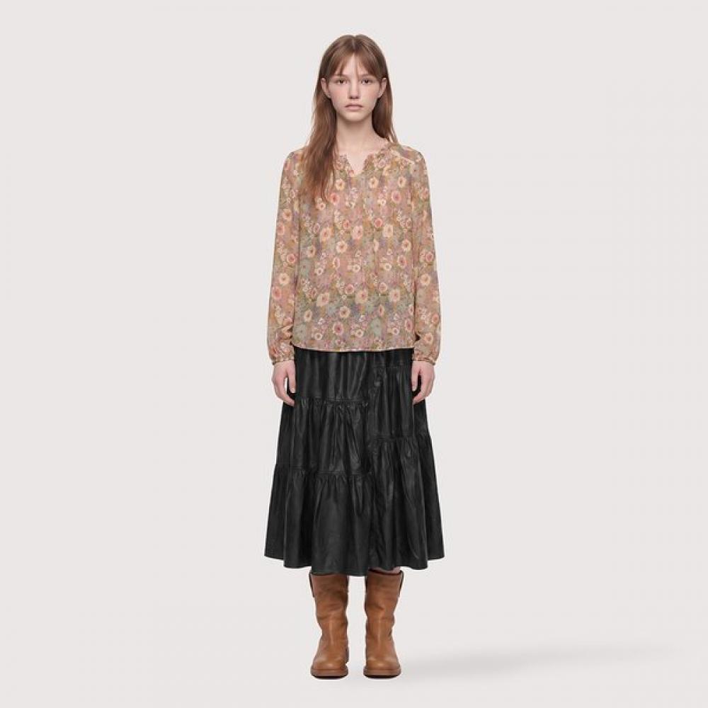 Thursday Island Flower Pattern Chiffon Blouse T266mbl136w