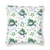 Christmas New Year Pillowcase Printing Polyester Cushion Cover Gift Santa Pillow Case Cover Home Zipper 18''