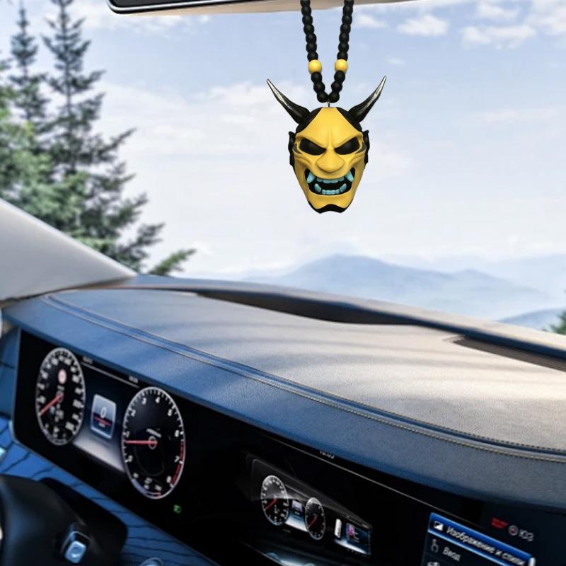 1 шт. Автомобильный орнамент, подвесной кулон, шлем самурая хання, японские автомобильные аксессуары Oni, зеркало заднего вида