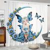 2-х шт. Заколдованный лес Фея Бабочка Прозрачные шторы Карманный дизайн для гостиной спальни Декор окна Машинная стирка