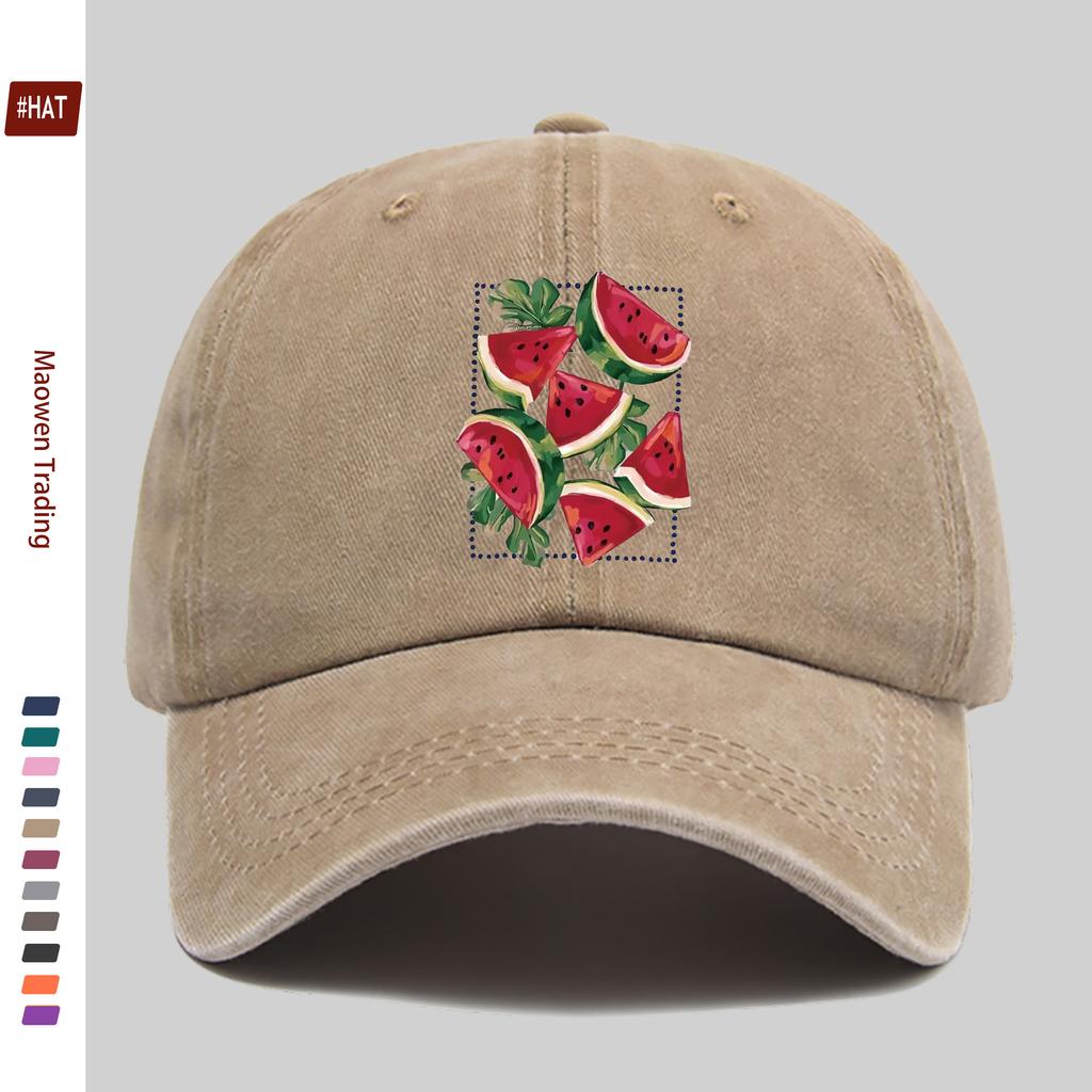 pc Watermelon Print Pattern Baseball Cap Suitable for Daily Casual Party Wear And Decoration Hat Truck Driver Papa Hat Comfo