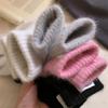 Solid Color Knitted Gloves Warm Electric Vehicle Gloves Simple Riding Finger Gloves  Students