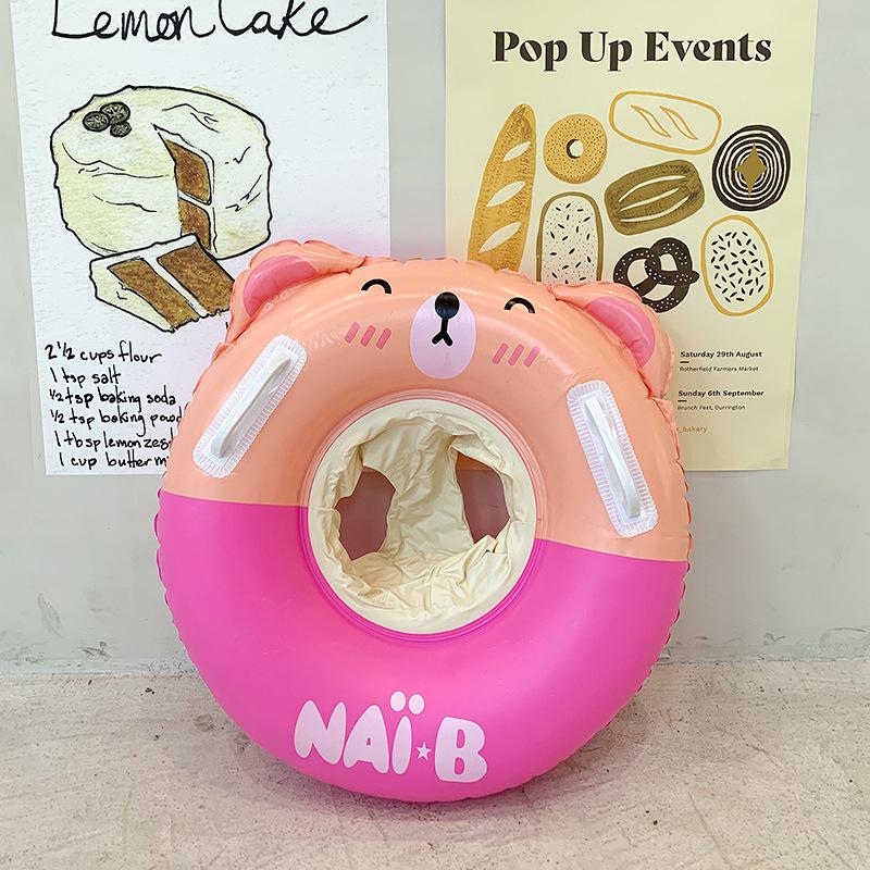 Желтое защитное кольцо для детского сиденья для купания с защитой от солнца - конструкция, препятствующая опрокидыванию