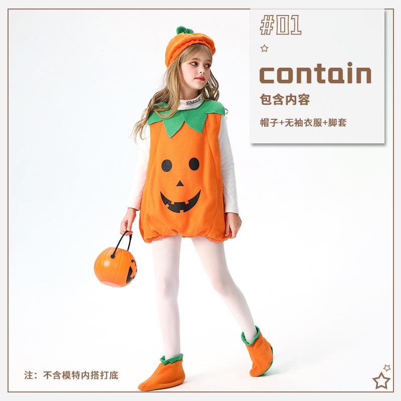 Halloween Pumpkin Costume Pumpkin Baby Costume Witch Costume Stage Performance Costume