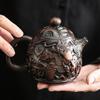 Переворачиваемый aircraft kettle, полностью вырезанный, ручная работа, фиолетовый глиняный чайник, чайный набор для церемонии Гунфу, чайник Фэнмин, чайник Сиши