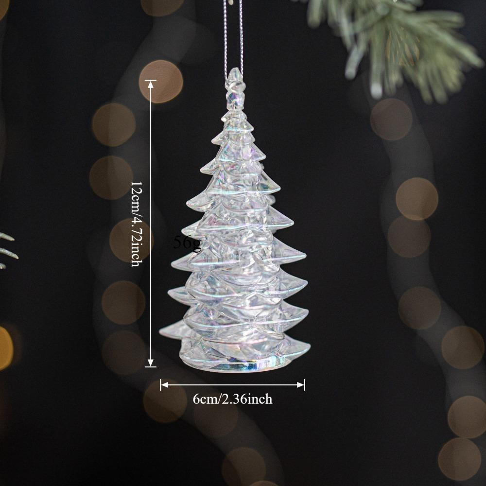Transparent Christmas Crystal Pendants Acrylic Hanging Ornaments  Navidad Noel