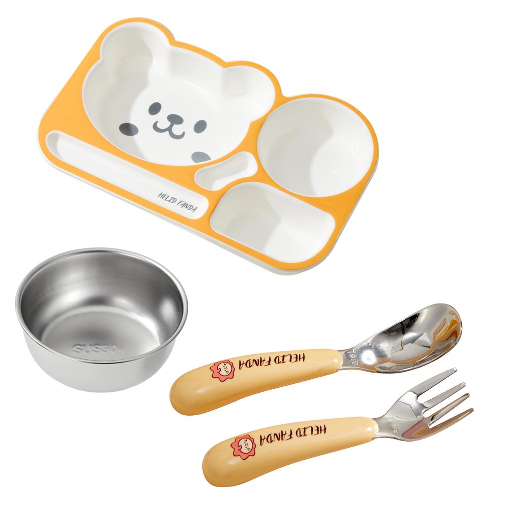 Новая мультяшная пластиковая разделенная обеденная тарелка с суповой миской многоразовые тарелки для еды для детей безопасный поднос для еды в микроволновой печи